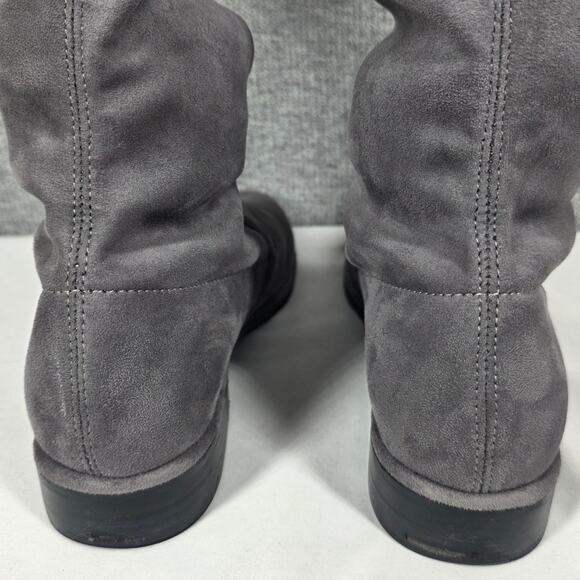 STUART WEITZMAN LOWLAND GRAY SUEDE OTK BOOTS SIZE 37 – RUSSELL & BROMLEY COLLAB - Picture 10 of 13